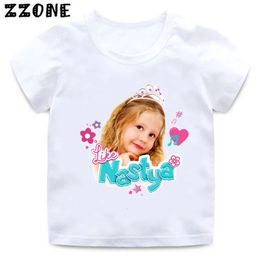 Kawaii Like Nastya Love Cat Graphic Cartoon Kids TShirts Funny Girls Clothes Baby Boys T shirt Summer Children Topsooo5483 240520