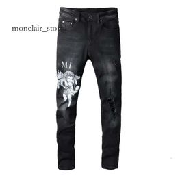 Amirirs Jeans Denim Trousers Mens Jeans Designer Jean Men Black Pants High-End Quality Straight Design Retro Streetwear Casual Sweatpants Pant e9c9