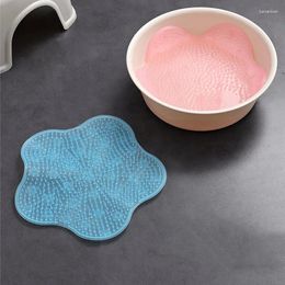 Bath Mats Silicone Foot Massage Pad Mat Shower Back Cushion Brush Suction Cup Bathroom Non-slip Anti Skid