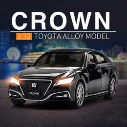 Diecast Model Cars 1 32 Crown alloy car model die-casting and toy car metal toy car model simulation sound and light series childrens gifts T240524