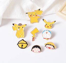 New Animal Brooches Bell Cartoon Cute Anime Pins High Quality Fashion Accessories Gift for Kids Women Lapel Shirts Badge4993311