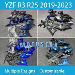 For YZFR3 2019-2020-2021-2022 2023 YZFR25 Year Yamaha YZF R3 R25 19-23 100% Fit Injection Motorcycle Fairings Kit ABS Plastic Body Repair Street Sport Bodykit Free Cus30