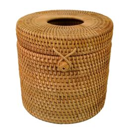 Round Rattan Tissue Box Vine Roll Holder Toilet Paper Cover Dispenser For Barthroom Home Hotel And Office 215x