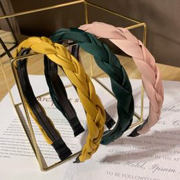 ponytail braid hair band Solid color hair clip adult and women's wide brimmed versatile headband manufacturer wholesale