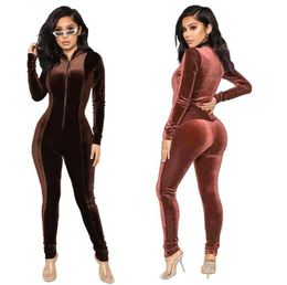 L0220 2018 women039s models in Europe and America women039s leotard Siamese suede pants onepiece8186138