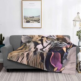 Blankets The Tiger Art Work Air Conditioning Blanket Soft Warm Light Thin Ads Graphic Design Brand Women Men Fashion Designing