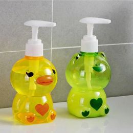 250ml Portable Kids Cute Animal Soap Dispenser Frog/duck Shape Push-type Dispenser Shampoo And Shower Gel Dispensing Bottle