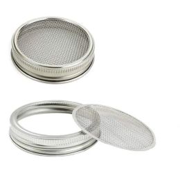 Sprouting Lids For Regular Wide Mouth Mason Jars Canning Jar Stainless Steel Sprouting Jar Lid Kit Sprout Germinator Set SN14119 ZZ