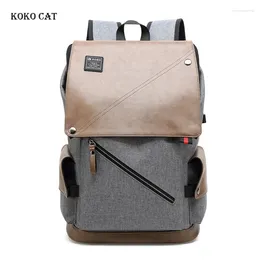 Backpack 15.6inch Oxford Casual Laptop For Teenagers Boys Male Waterproof School Bags With USB Charging Men's Bag Pack Mochila