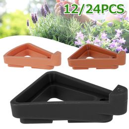 12/24Pcs Plant Flower Pot Feet Stand Invisible Triangle Risers Toes Lifters Indoor Outdoor Garden Supplies Plant Pot Base Tray