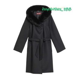 High Quality Trench Coat Maxmara Designer Coat Women's Fashion Coat Wool Blend Italian Clothing Brand Top Factory Technology LIAS