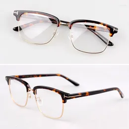 Sunglasses Frames Brand Frame Full Acetate Prescription Men Korea Optical Anti Blue Eyeglasses Big Face Square Large Rim Glasses TF5635