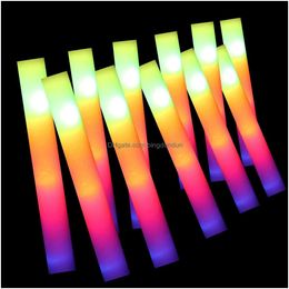 Other Event Party Supplies Rgb Led Glow Foam Stick Cheer Tube Colorf Light In The Dark Birthday Festival Decorations Drop Delivery Hom Dhyyf