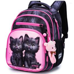 School Bags Orthopaedic Waterproof Backpacks For Girls Cute Bag Children Bookbag Primary Grade 1 Students Backpack 7 Years