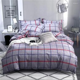 Bedding Sets 56 Simple Modern Style Grey Stripes Set Egyptian Cotton Bedsheet Comforter 3/4pc Quilt Duvet Cover