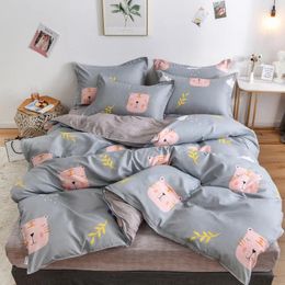 Bedding Sets Tiger Pattern Grey Girl Boy Kid Bed Cover Set Duvet Adult Child Sheets And Pillowcases Comforter 61071