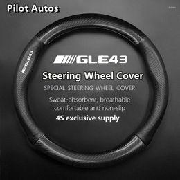 Steering Wheel Covers For GLE 43 GLE43 Cover Genuine Leather Carbon Fibre Summer Winter Women Man
