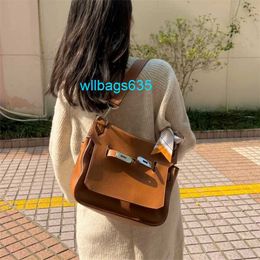 Leather Shoulder Bag Jyp Bags Womens Bag 2024 New Large Capacity Bag Retro Underarm Bag Single Shoulder Crossbody Genuine Leather Womens Bag T have logo WLZW