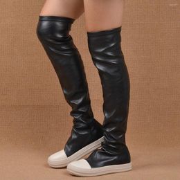Boots Sexy Women Long Waterproof Platform Thick Bottom Elastic Over-the-knee Casual Sports Thigh High Stretch