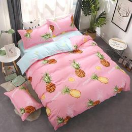 Bedding Sets 37Pineapple 4pcs Girl Boy Kid Bed Cover Set Duvet Adult Child Sheets And Pillowcases Comforter 2TJ-61013