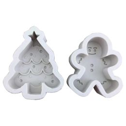Christmas Tree Shape Chocolate Candy Sugar Craft Paste Mold Cake Decorating Tools Family Art Silicone Soap Mold Safe P15F
