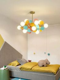 Modern Glass Hanging Lamp for Ceiling Kids Room Pendant Lights Living Room Bedroom Chandelier Loft Home Decorations Lustre