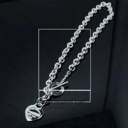 Desginer Tiffanyjewelry Necklace di alta qualità Tiffanyjewelry con catena di moda Diamond Heart popolare su Internet 501e