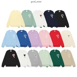 Hoodie amis moletom com capuz para mulheres suéteres capuz de capuz e fêmea designer paris paris com capuz de qualidade suéter bordado vermelho amor inverno pescoço jumper couplel amis camisa 391