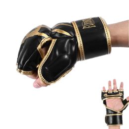 Half Fingers Kid Adult Muay Thai Boxing MMA Gloves Sanda Kickboxing Punching Sparring Mittens Fight Training Equipment EO