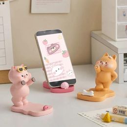 Decorative Plates 1 PCS Cute Kittens Figurines Multipurpose 3D Animals Phone Holder Creative Kawaii Miniatures