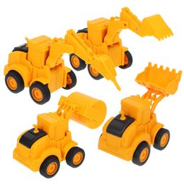 Diecast Model Cars 4 excavator models toddler small car toys girl truck 2-year-old boy construction truck age Abs girl S2452722