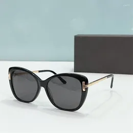 Sunglasses Retro Butterfly Style Brand TF0818 Acetate Women Fashion Glasses For Sun Lentes De Sol Para Mujer Moda 2024