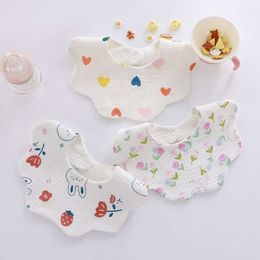 Feeding Wiping Towel Cotton Strong Absorbent Infants Toddlers Cartoon Pattern Saliva Bibs Towels Baby Supplies