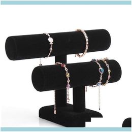 banner stand Jewelry Stand Packaging 2 Layer Veet Bracelet Necklace Display Angle Watch Holder T-Bar Multi-Style Optional Wfxxf Drop De 260x