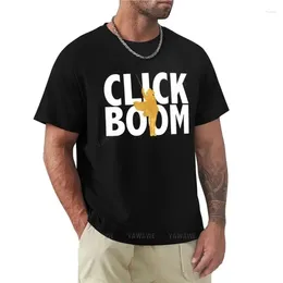 Men's Polos Man Summer T-shirt For Boys Click. Boom. Blouse Short Mens Graphic T-shirts Pack Men Cotton Tshirt