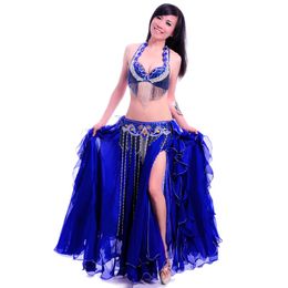 Women Belly Dance Costume Professional QERFORMANCE Bellydance Outfit Bras Belt Skirt Set Oriental Beads Costumes Dancewear 246k