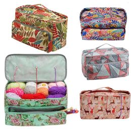 Storage Bags Portable Yarn Bag Organizer With Divider For Crocheting Knitting Organization Holder Tote Travel