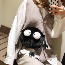 Bag Faux Fur Handbag Sweet Lady Shoulder Winter Or Autumn Cloth With Soft Nap Female Cute Funny Messenger