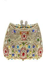 Crystal Bags Evening Clutches For Women Hollow Out Purse Party Clutch Lidies Bridal Wedding Handbag Evening Bags2306010