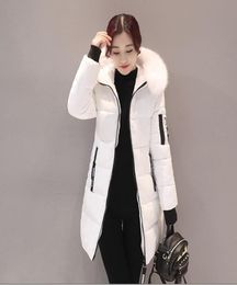 Women Plus Size 3XL Parka Winter Coat Long Cotton Casual Fur Hooded Jackets Thick Warm Winter Parkas Female Overcoat3935525