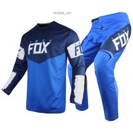 Cycling Jersey Sets Free Shipping 180 Revn Jersey Pants Enduro Gear Set MX Combo Outfit Men MTB BMX Dirt Bike Suit Cycling Off-road Blue Kits