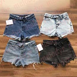 Frauen -Shorts Designer Blue Denim Shorts |Mid-Rise-Sommerkurzjeans für Frauen