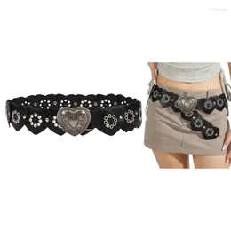 Belts B36D Subcultures Belt Girl 2000s Rivet Studded For Jeans Shorts Women Waist Decors