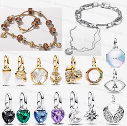 New fashion hot sales 925 sterling silver charm bracelets for women luxury designer Jewellery fit Pandoras ME Five Openable Link Chain Bracelet Medallion Charm gift