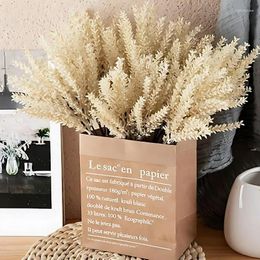 Decorative Flowers Natural Plastic Dried Wheat Artificial Plants Pampas Floral Bouquet Home Decoration Reed Wedding Outdoor Arrangement