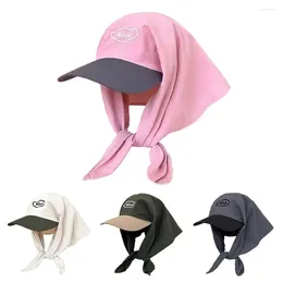 Ball Caps UV Protection Headscarf Hat Korean Cotton Quick-drying Scarf Visor Breathable Wide Brim Sun Hats Summer
