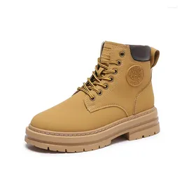 Casual Shoes Men Leather High Top Boots Fashion Motorcycle Ankle Military For Winter Man Lace-Up Botas Hombre