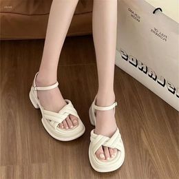 Retro Thick s Sole Sandals Women Shoes Roman Ladies Classic Black Flats Summer Open Toe Beach Woman 581 Sandal Shoe La 27a die Claic Flat