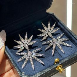 Dangle Earrings Shiny Double Star For Women