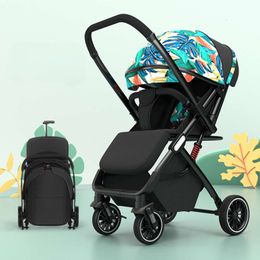 Lightweight Version Bi-directional Portable Foldable High Landscape Baby Carriage Can Sit Lie Four Wheels Stroller F4525